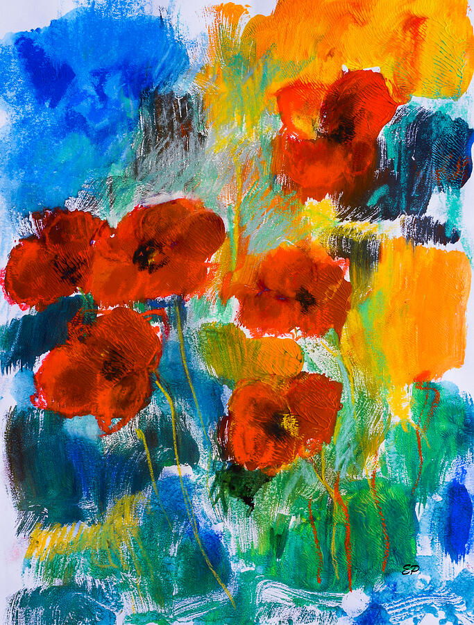 Summer Painting - Wild Poppies by Elise Palmigiani