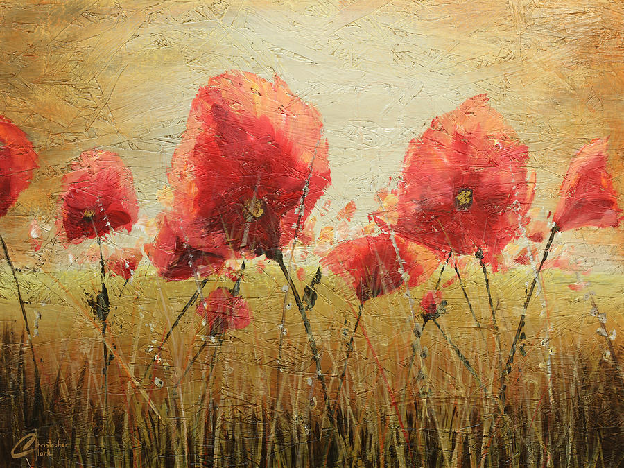 Poppy Painting - Wild Poppies I by Christopher Clark