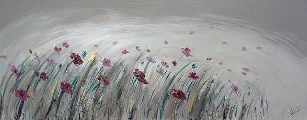 Wild Poppies II Painting by Almeta Lennon