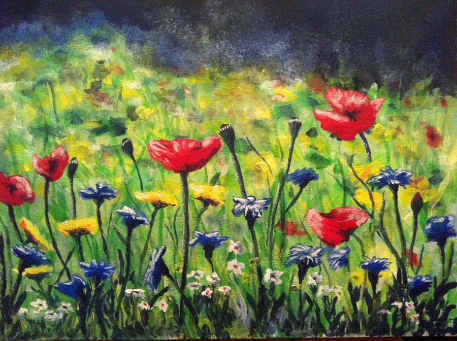 Wild Poppies Painting by Ray Haughan - Fine Art America