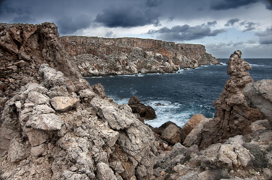 Wild Rocks North coast in Menorca show us an agrest and wild landscape Photograph by Pedro Cardona Llambias