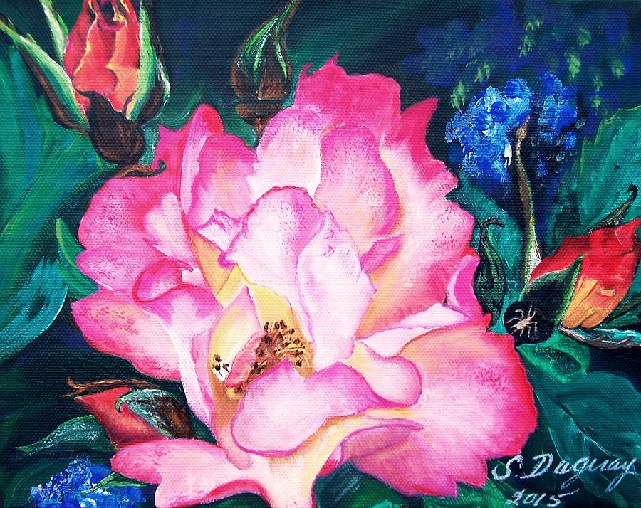 Nature Painting - Wild Rose by Sharon Duguay