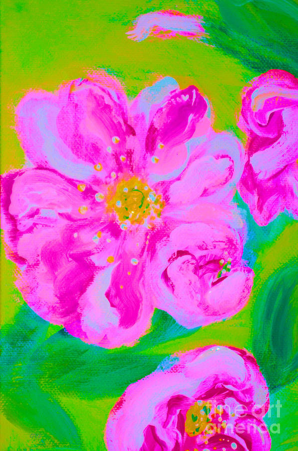 Wild Roses. Spring Energy Painting by Oksana Semenchenko