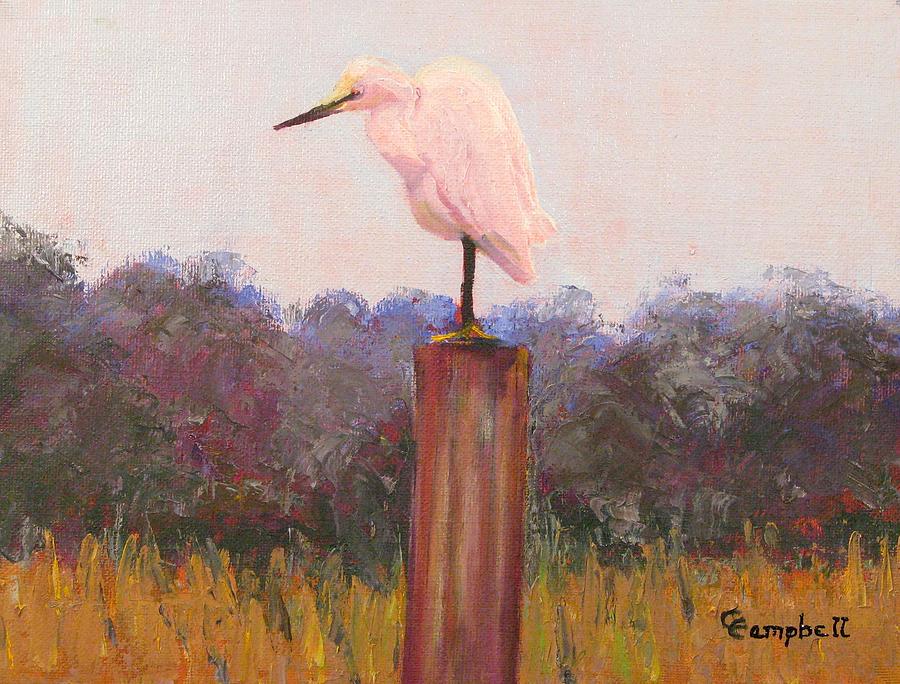 Egret Painting - Wild Southern Beauty by Cecelia Campbell Egret Painting - Wild Southern Beauty by Cecelia Campbell