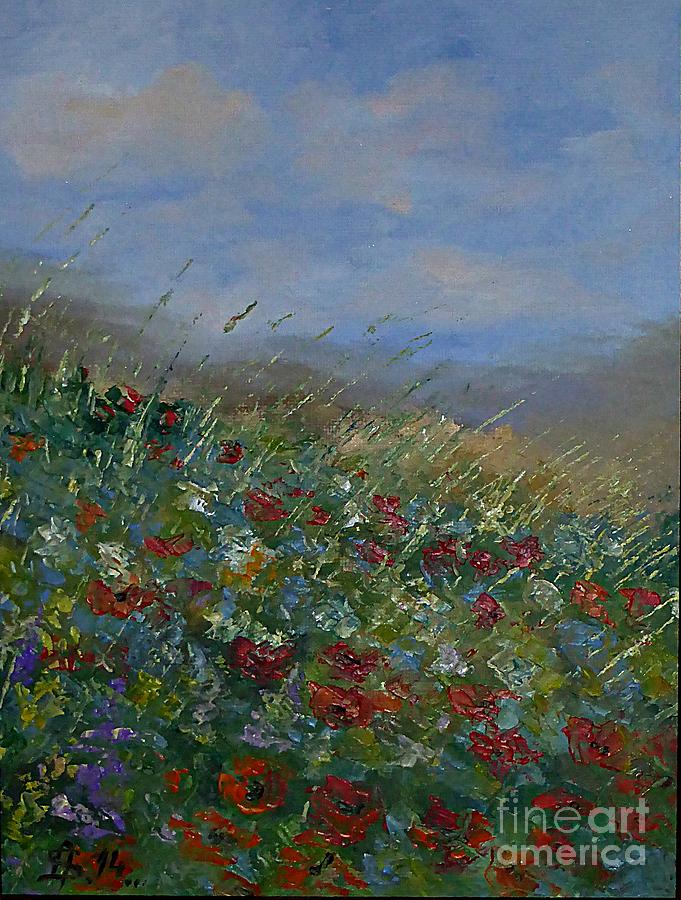 Wild Spring Flowers Painting by Amalia Suruceanu