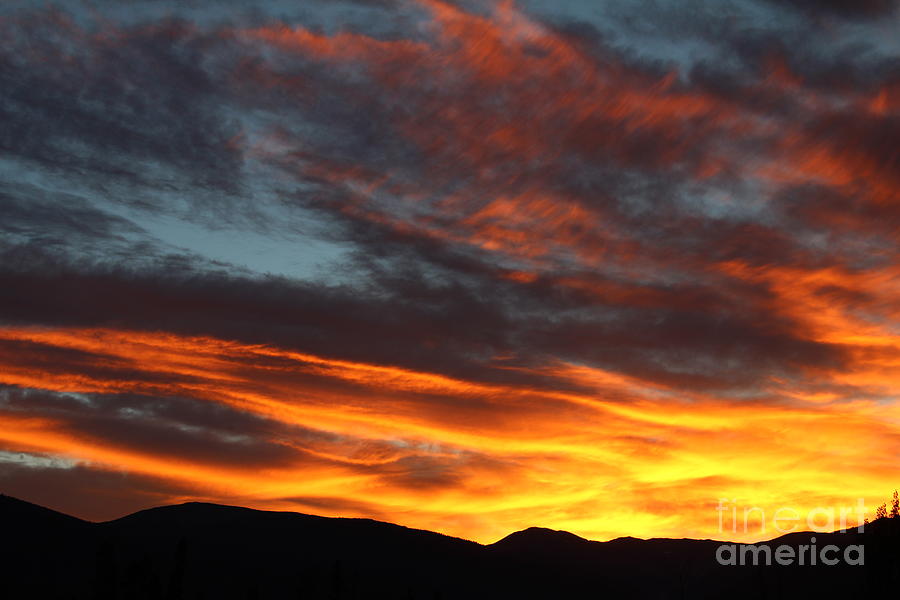 Wild Sunrise Over The Mountains Photograph by Fiona Kennard