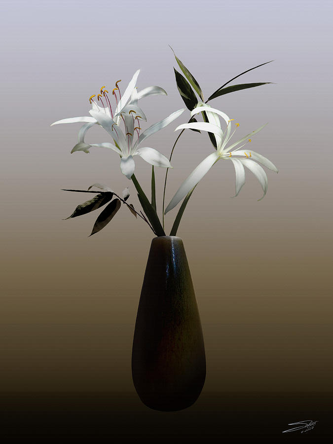 Wild Swamp Lily in Vase Photograph by M Spadecaller