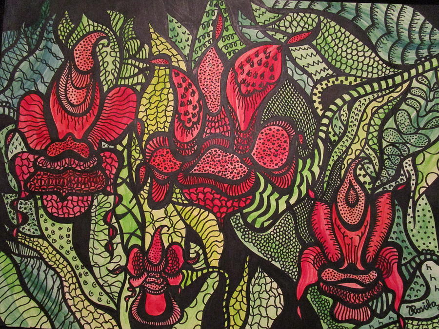 Pattern Painting - Wild Things  by Rosita Larsson