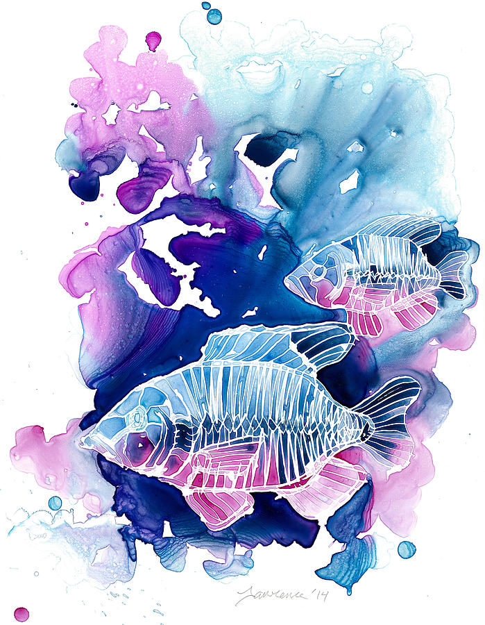 Fish Painting - Wild Water by Mike Lawrence