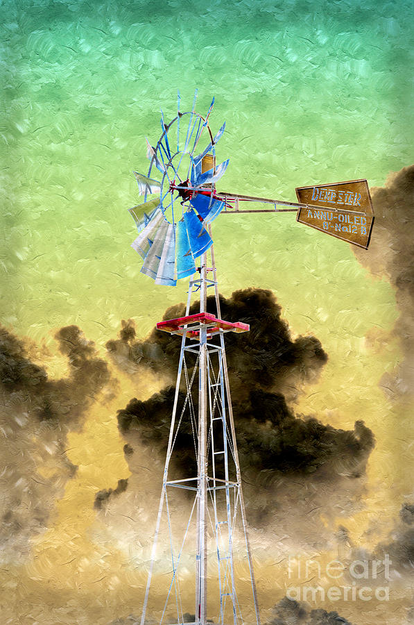 Wild West Windmill Photograph by Andee Design