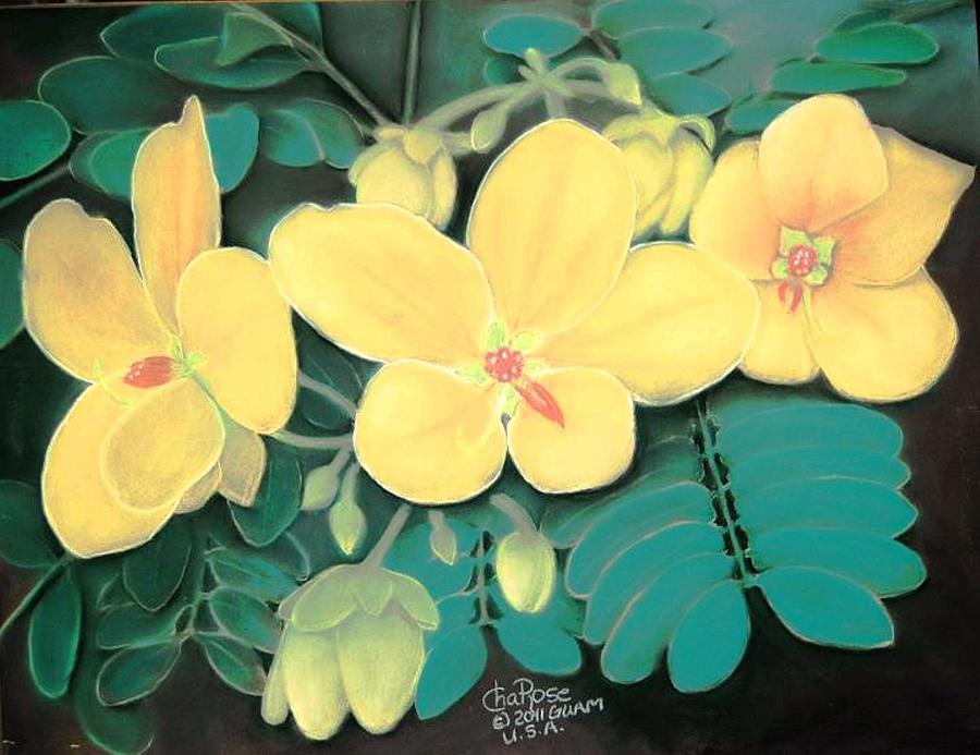 Flower Pastel - Wild Yellow Flower by Charito ChatRose Mahilum