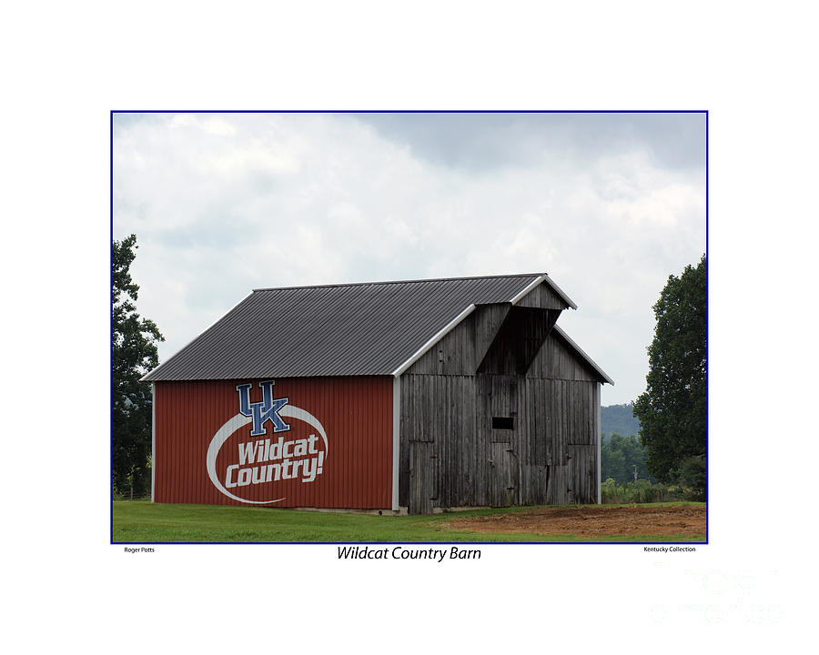 Wildcat Country Barn with White Border Photograph by Roger Potts