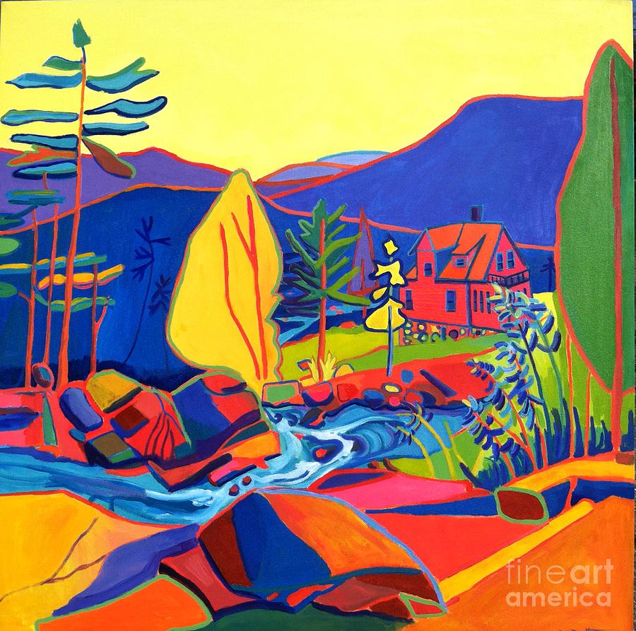 Wildcat River House Painting by Debra Bretton Robinson
