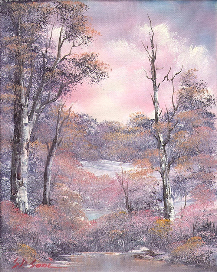 Landscapes Painting - Wilderness In The Pink by Sead Pozegic