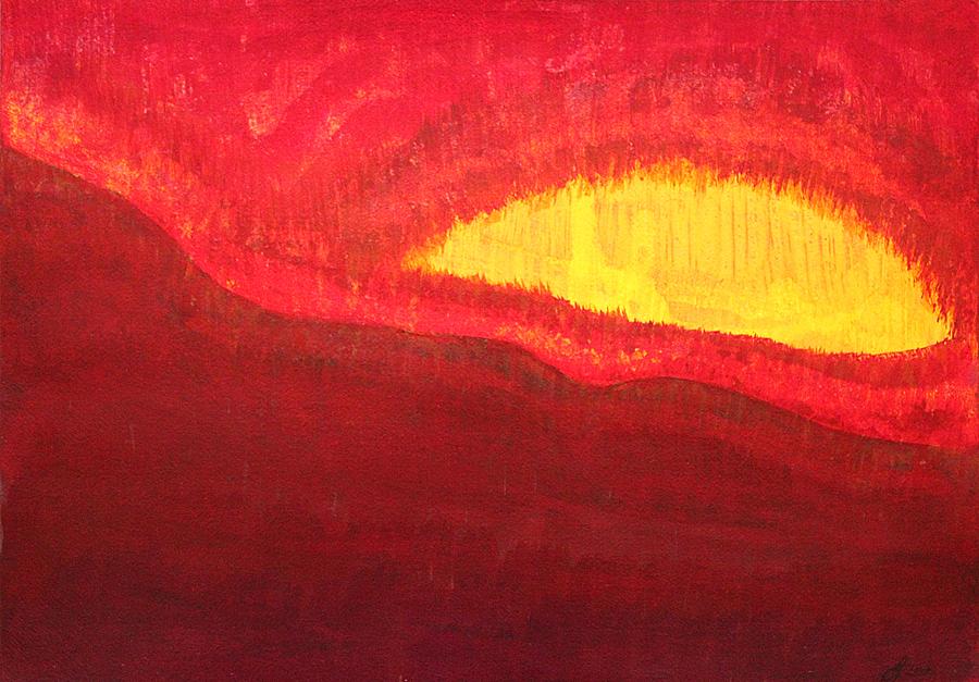 Wildfire Eye original painting Painting by Sol Luckman