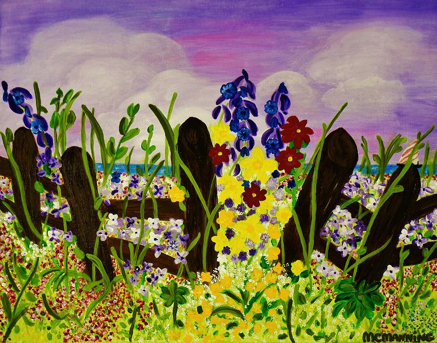 Wildflowers By The Sea Painting by Celeste Manning