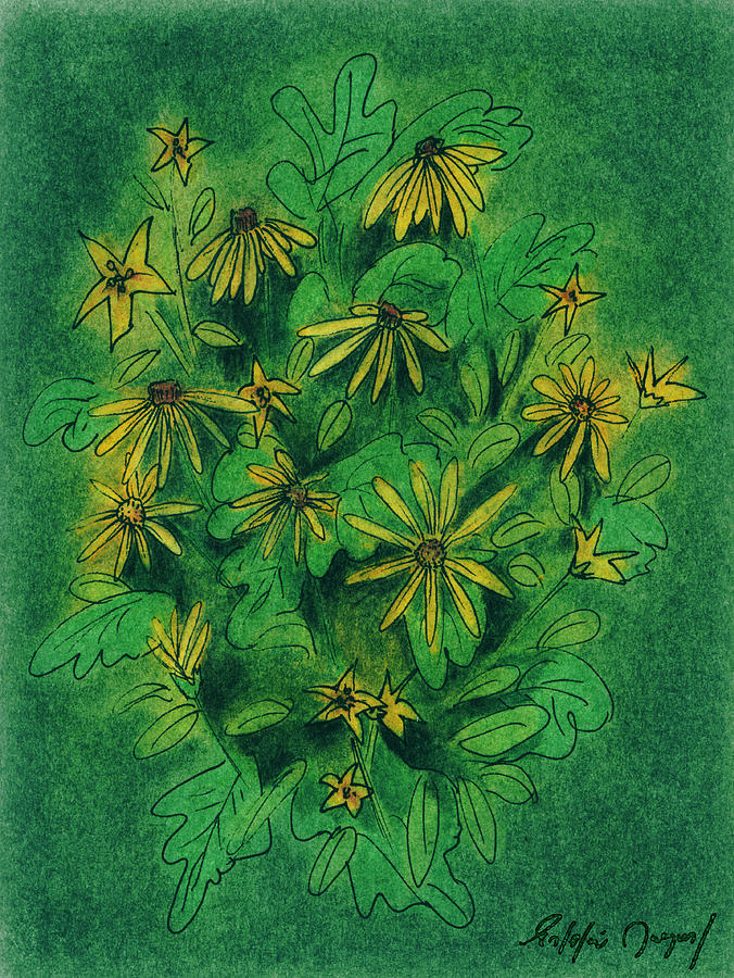 Wildflowers Painting - Wildflowers by Estefan Gargost
