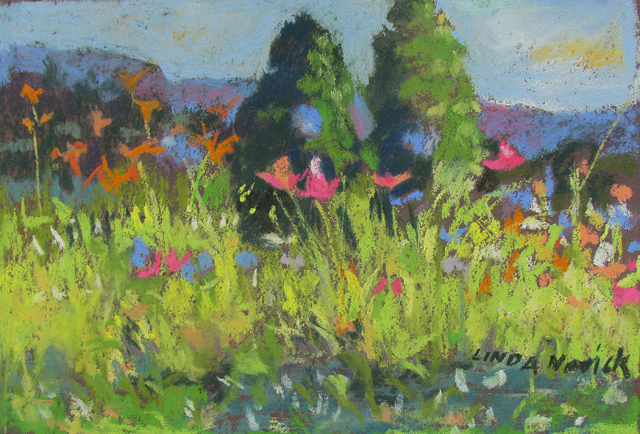 Wildflowers Painting by Linda Novick