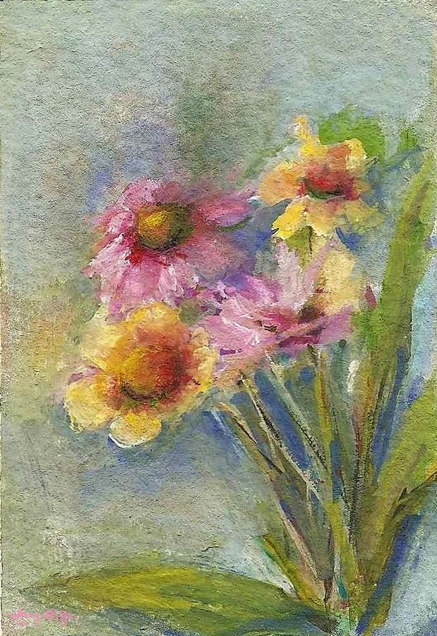 Wildflowers Painting by Mary Wolf