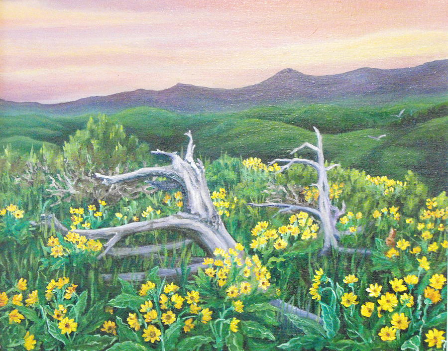 Wildflowers Painting by Michell Givens