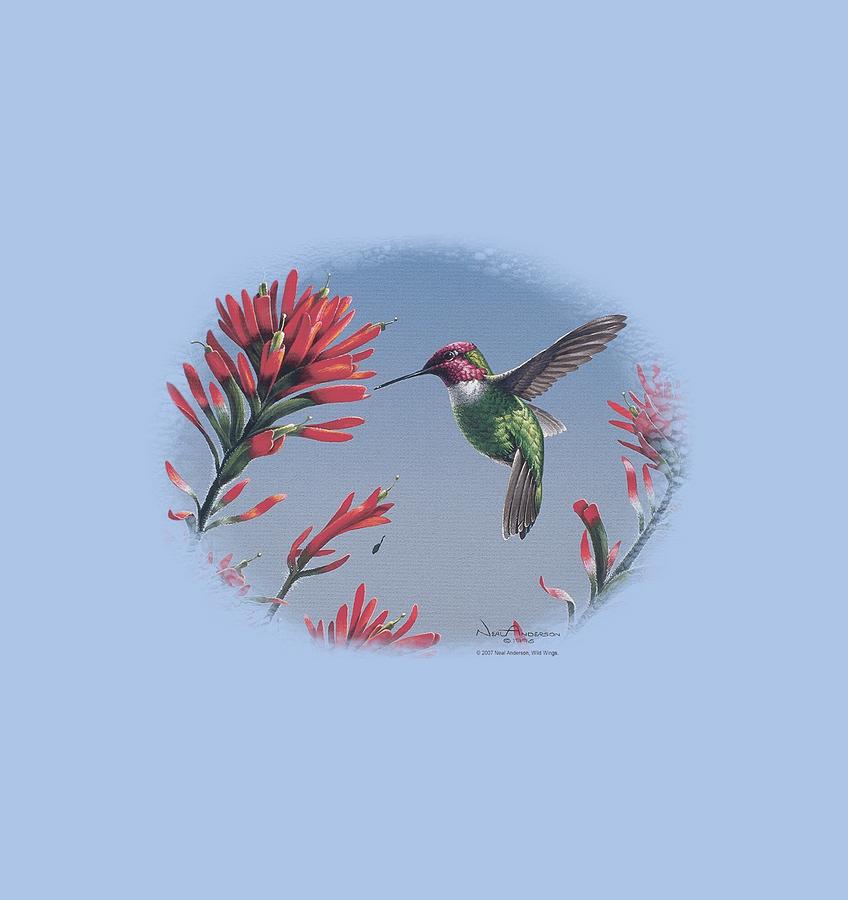 Wildlife Digital Art - Wildlife - Annas Hummingbird by Brand A Wildlife Digital Art - Wildlife - Annas Hummingbird by Brand A