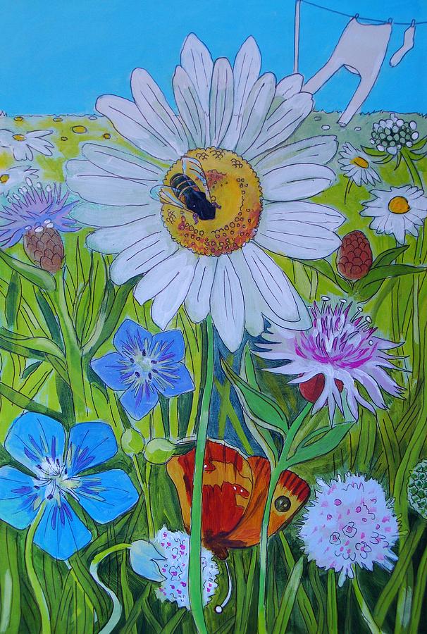 Wildlife Garden Painting by Mike Jory