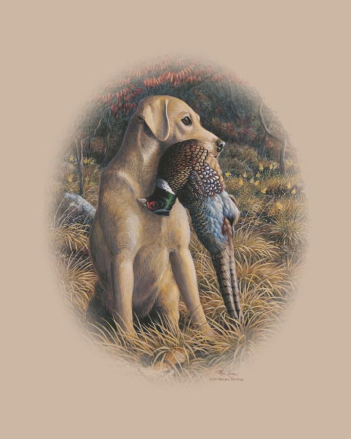 Wildlife Digital Art - Wildlife - Yellow Lab With Pheasant by Brand A Wildlife Digital Art - Wildlife - Yellow Lab With Pheasant by Brand A