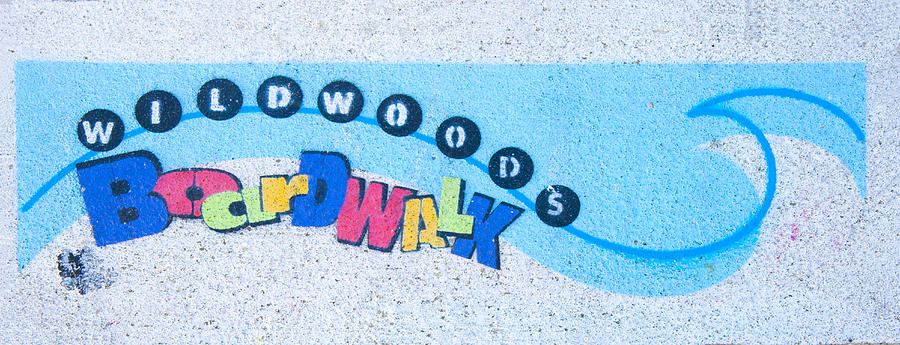 Sign Photograph - Wildwoods Boardwalk by Bill Cannon