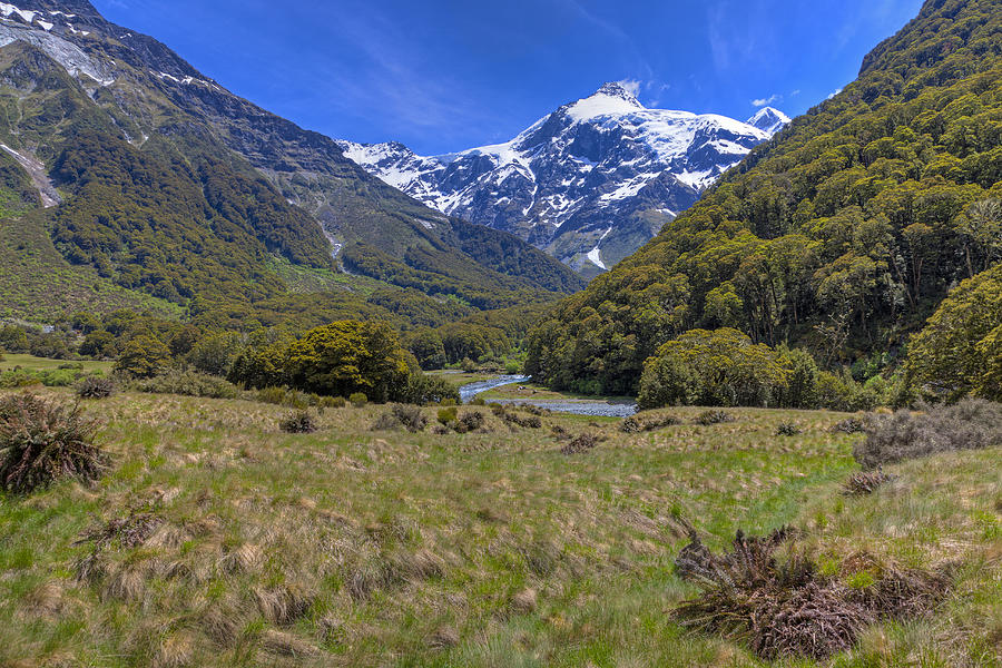 Wilkin River Valley in New Zealand Photograph by Alexey Stiop