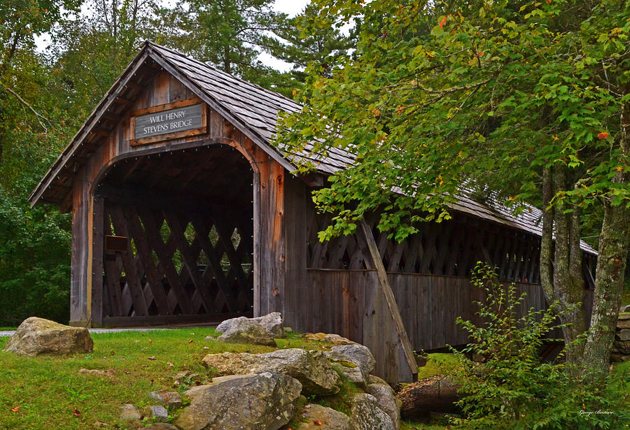 Will Henry Stevens Covered Bridge - Highland NC Photograph by George Bostian