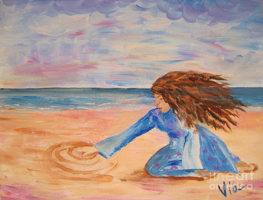 Will She Still Have Dreams Painting by Judy Via-Wolff