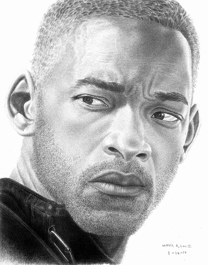 Will Smith Drawing by Marvin Lee