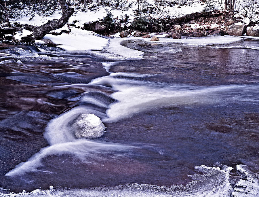 Winter Photograph - Willard Brook in Winter by Bill Boehm