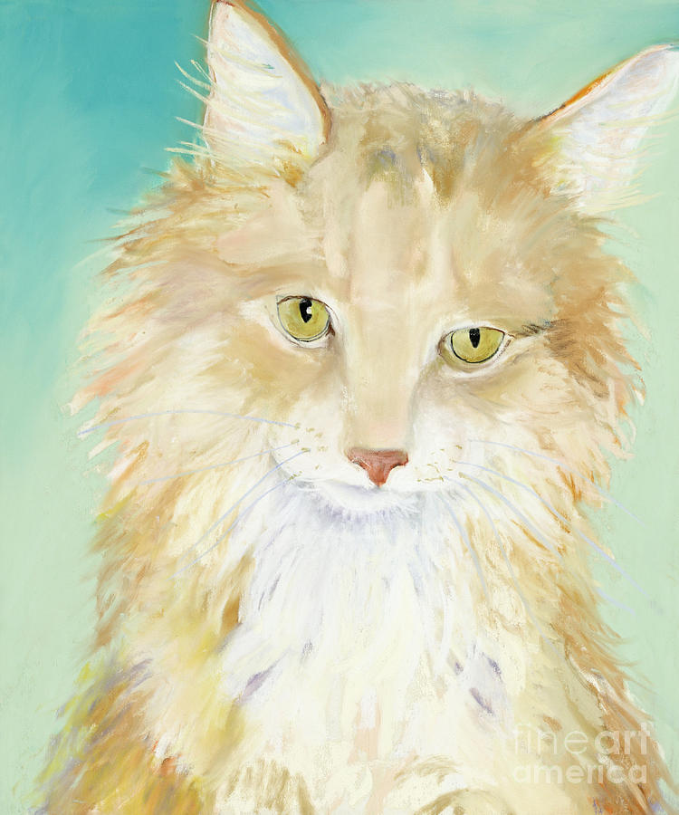 Main Coon Cat Painting - Willard by Pat Saunders-White