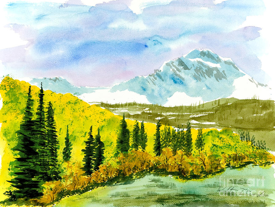 Willard Peak Painting by Walt Brodis