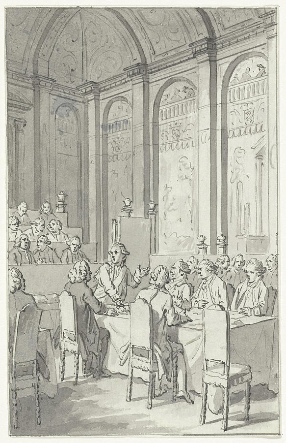 1780 Drawing - Willem V Shows The Papers Of Laurens, 1780 by Quint Lox