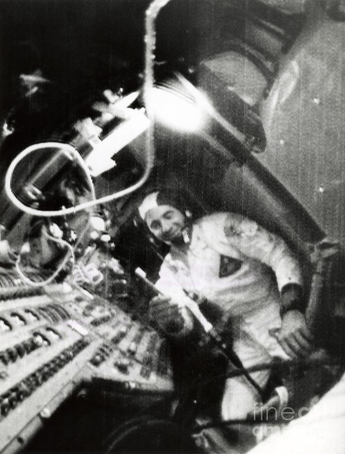 William Anders Brushes Teeth Apollo 8 Photograph by Spl