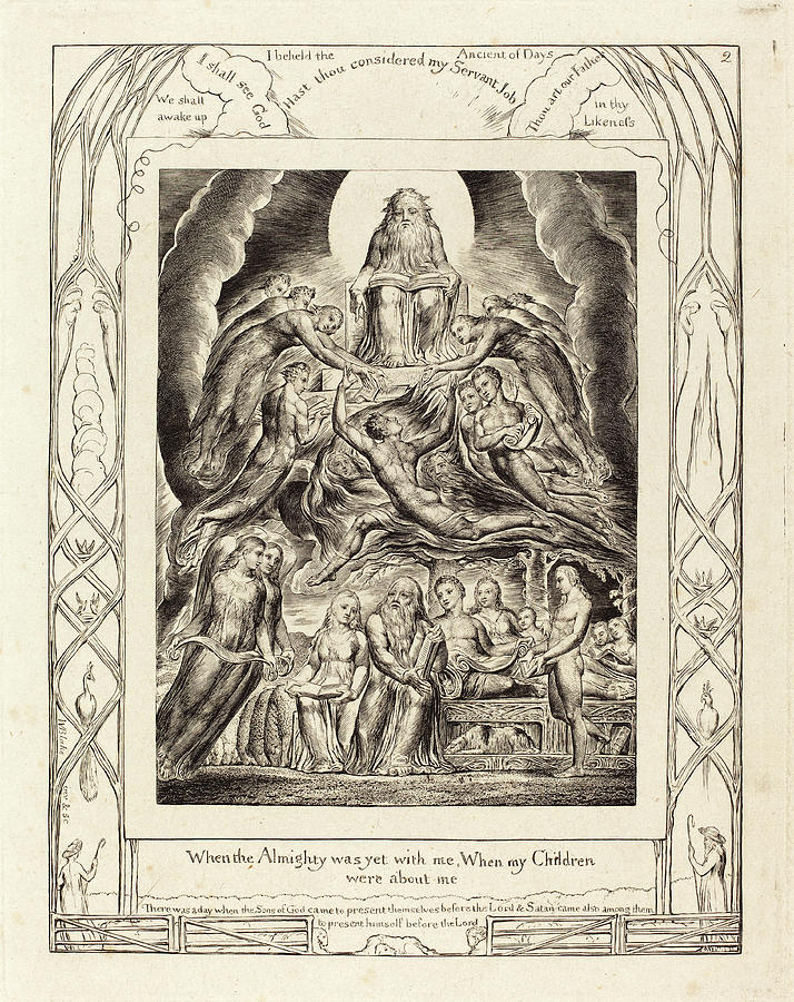 William Blake British, 1757 - 1827, Satan Before The Throne Drawing by ...