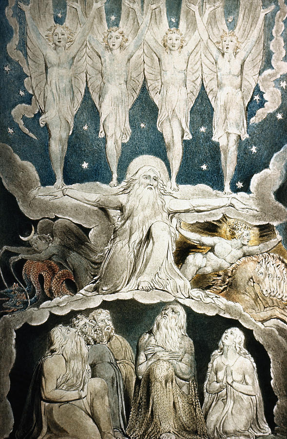 William Blake Job Painting by Granger
