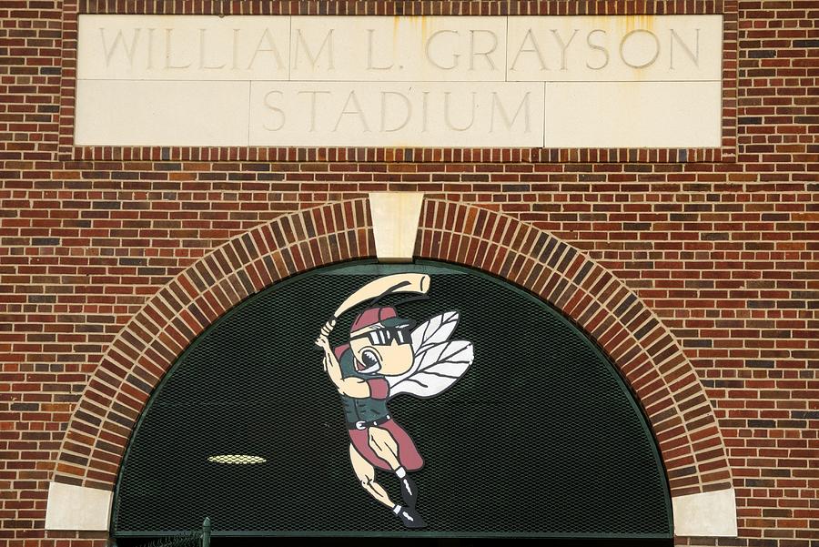 William Grayson Stadium Entrance with Sand Gnats logo Photograph by Bradford Martin