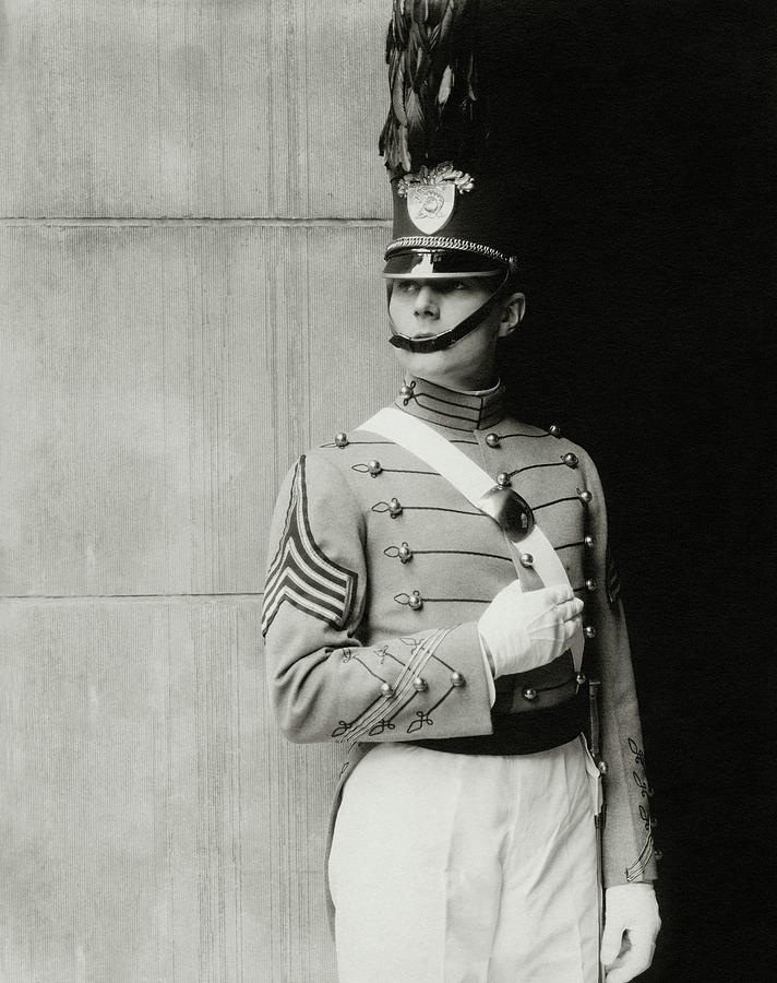 William Haines Wearing A Military Uniform Photograph by Edward Steichen