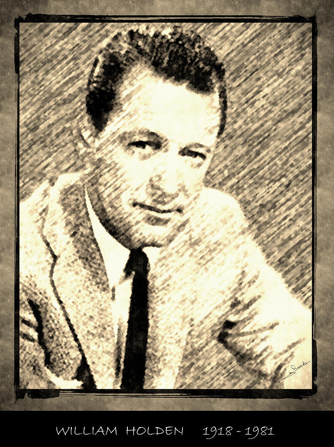 William Holden Drawing by George Rossidis