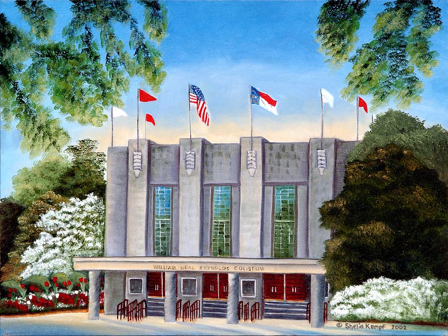 William Neal Reynolds Coliseum Painting by Shelia Kempf