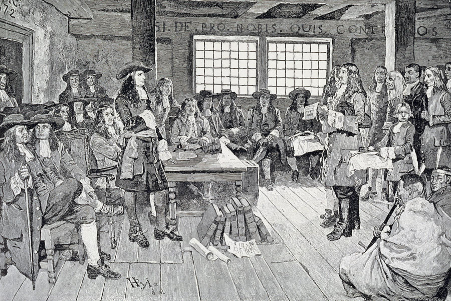 Settlers Photograph - William Penn In Conference With The Colonists, Illustration From The First Visit Of William Penn by Howard Pyle