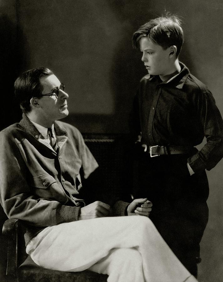 William Tilden With A Young Boy Photograph by Edward Steichen