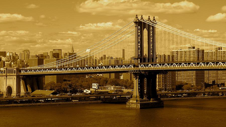 Williamsburg Bridge New York City Photograph by Monique Wegmueller