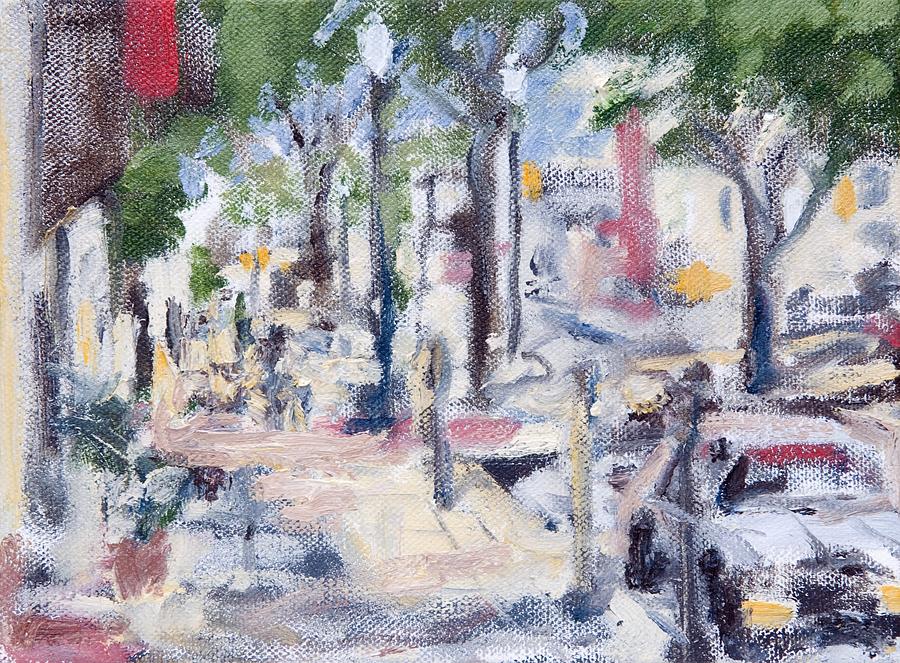 Impressionism Painting - Williamsport Streetscape in Summer by Geoffrey Haun