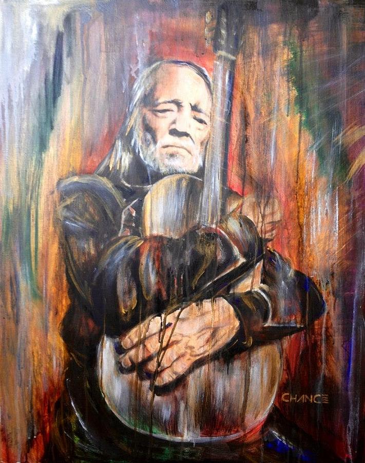 Willie Nelson Painting by Robyn Chance