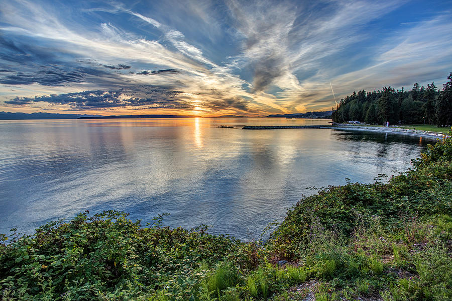 Willingdon Beach sunset HDR Photograph by Pierre Leclerc Photography