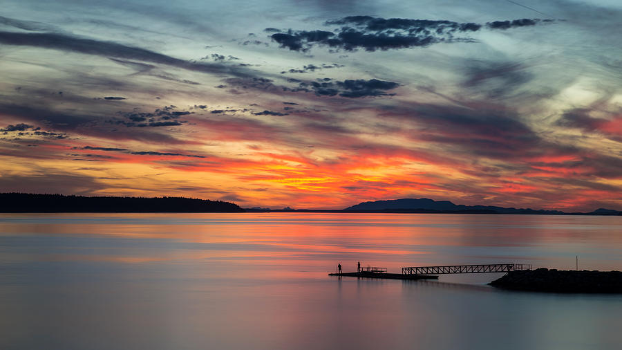 Willingdon Beach sunset in Powell River BC Photograph by Pierre Leclerc Photography